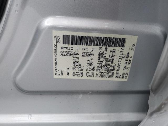 5N1BT3BA2PC735137 - 2023 NISSAN ROGUE SV SILVER photo 12