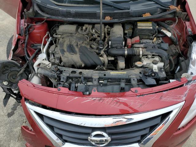 3N1CN7AP3HL805821 - 2017 NISSAN VERSA S RED photo 11