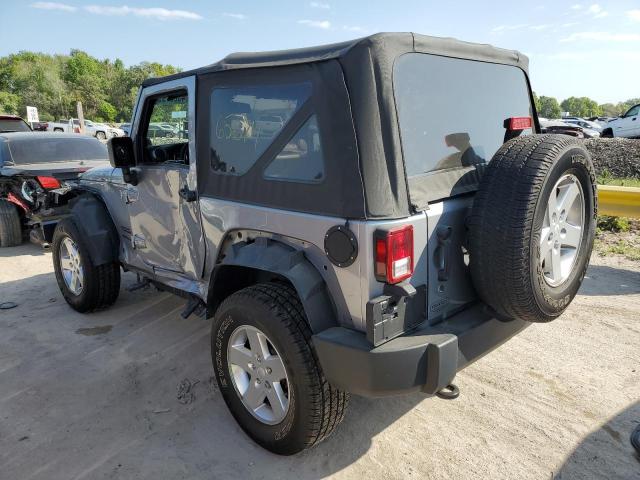 1C4AJWAG3EL160864 - 2014 JEEP WRANGLER SPORT GRAY photo 2