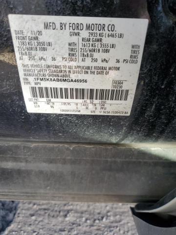 1FM5K8AB6MGA46956 - 2021 FORD EXPLORER POLICE INTERCEPTOR TWO TONE photo 14