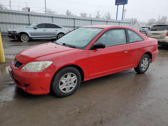 1HGEM22534L036205 - 2004 HONDA CIVIC LX RED photo 1