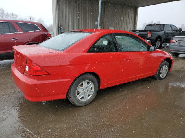 1HGEM22534L036205 - 2004 HONDA CIVIC LX RED photo 3