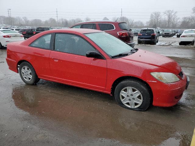 1HGEM22534L036205 - 2004 HONDA CIVIC LX RED photo 4