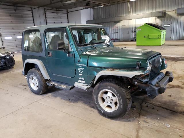 1J4FA49S61P350528 - 2001 JEEP WRANGLER / SPORT GREEN photo 4