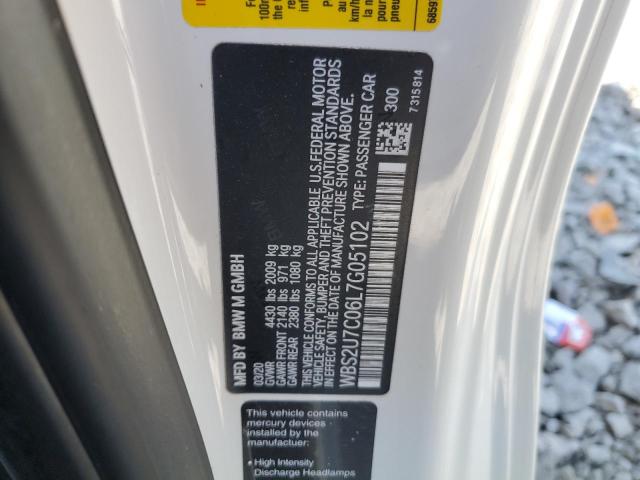 WBS2U7C06L7G05102 - 2020 BMW M2 COMPETITION WHITE photo 13