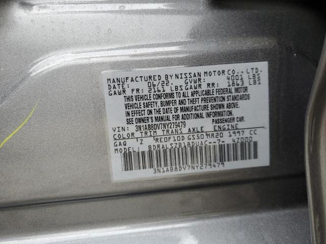 3N1AB8DV7NY279479 - 2022 NISSAN SENTRA SR GRAY photo 12