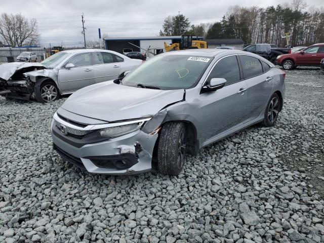 19XFC1F92GE013766 - 2016 HONDA CIVIC TOURING SILVER photo 1