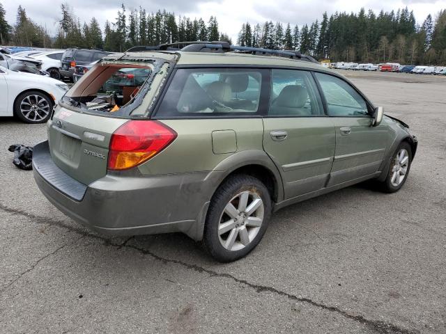 4S4BP62C867360305 - 2006 SUBARU LEGACY OUTBACK 2.5I LIMITED GREEN photo 3