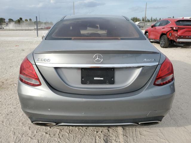 55SWF4KB0FU066054 - 2015 MERCEDES-BENZ C 300 4MATIC SILVER photo 6