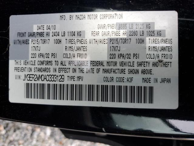 JM3ER2WM0A0333129 - 2010 MAZDA CX-7 BLACK photo 13