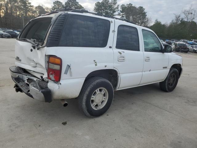 1GKEC13VX2R119168 - 2002 GMC YUKON WHITE photo 3