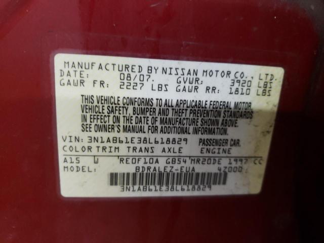 3N1AB61E38L618829 - 2008 NISSAN SENTRA 2.0 RED photo 12