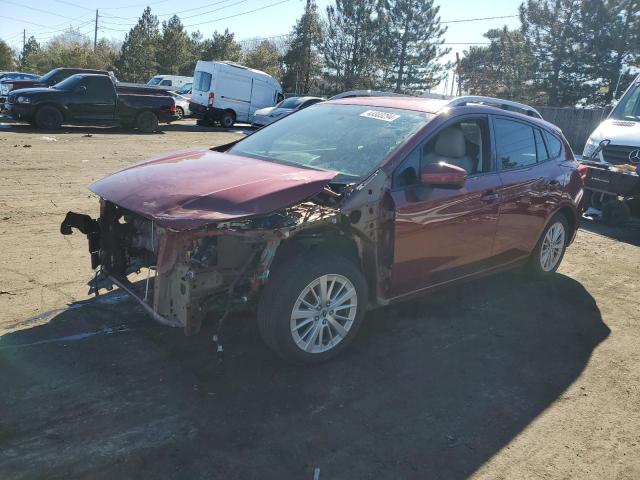 4S3GTAB67H3731936 - 2017 SUBARU IMPREZA PREMIUM BURGUNDY photo 1