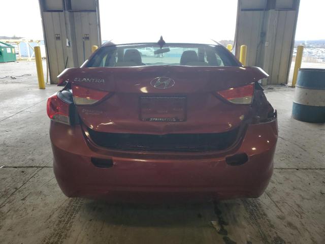 KMHDH4AE3CU424731 - 2012 HYUNDAI ELANTRA GL RED photo 6