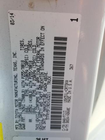 5TFRY5F19EX163211 - 2014 TOYOTA TUNDRA DOUBLE CAB SR/SR5 WHITE photo 12