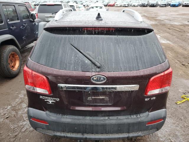 5XYKUDA21BG051458 - 2011 KIA SORENTO EX MAROON photo 6