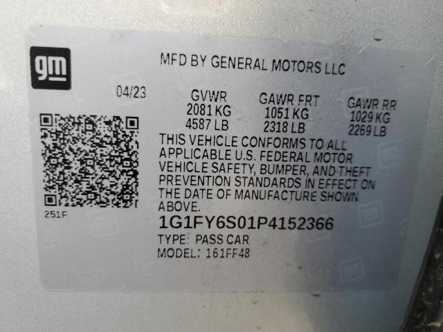 1G1FY6S01P4152366 - 2023 CHEVROLET BOLT EUV LT SILVER photo 12