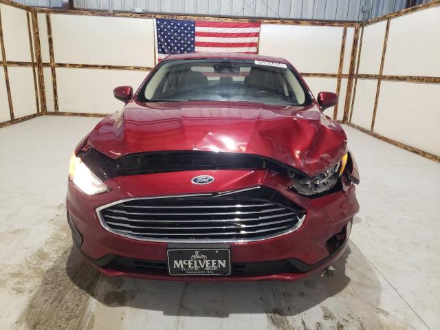 3FA6P0G70KR229909 - 2019 FORD FUSION S RED photo 5