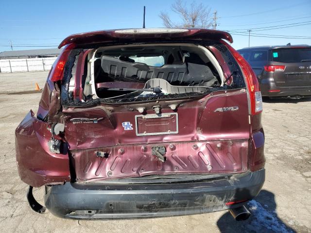 5J6RM4H72DL009687 - 2013 HONDA CR-V EXL BURGUNDY photo 6