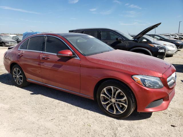 55SWF4KB8HU209402 - 2017 MERCEDES-BENZ C 300 4MATIC RED photo 4