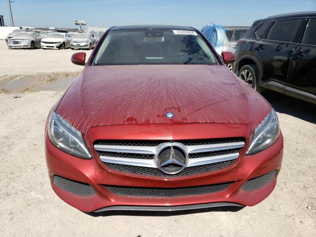 55SWF4KB8HU209402 - 2017 MERCEDES-BENZ C 300 4MATIC RED photo 5