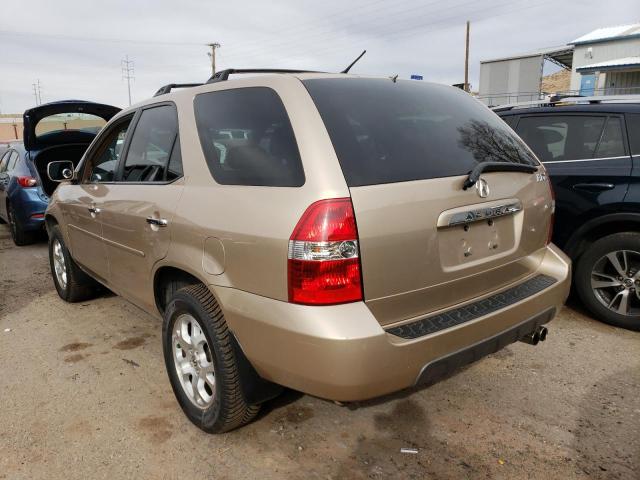 2HNYD186X2H516283 - 2002 ACURA MDX TOURING GOLD photo 2