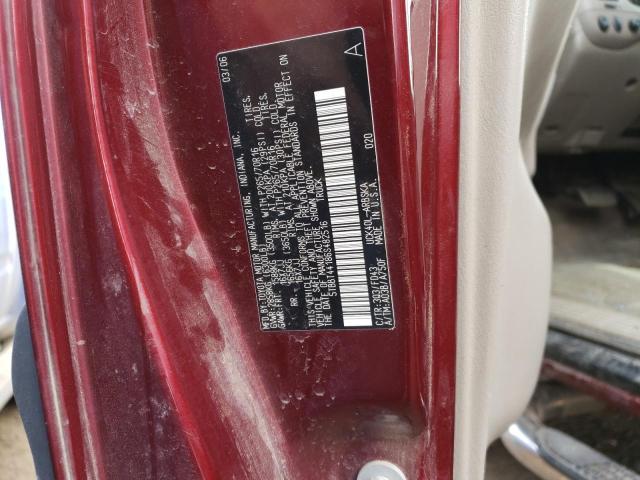 5TBBT44186S482516 - 2006 TOYOTA TUNDRA ACCESS CAB SR5 BURGUNDY photo 12