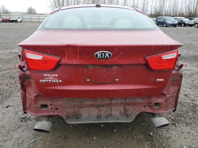 5XXGM4A74EG303553 - 2014 KIA OPTIMA LX RED photo 6