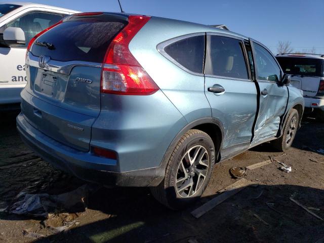 2HKRM4H44GH677995 - 2016 HONDA CR-V SE TEAL photo 3