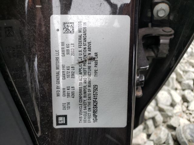 1G4PR5SK2F4157929 - 2015 BUICK VERANO CONVENIENCE CHARCOAL photo 12