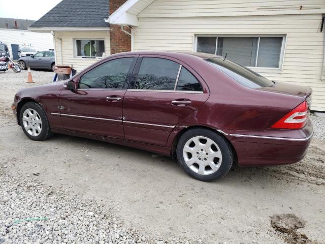 WDBRF92H26F763655 - 2006 MERCEDES-BENZ C 280 4MATIC BURGUNDY photo 2