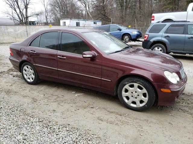 WDBRF92H26F763655 - 2006 MERCEDES-BENZ C 280 4MATIC BURGUNDY photo 4