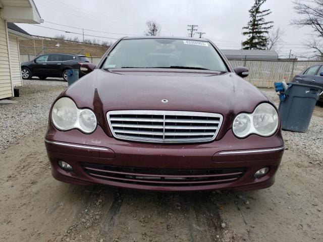 WDBRF92H26F763655 - 2006 MERCEDES-BENZ C 280 4MATIC BURGUNDY photo 5