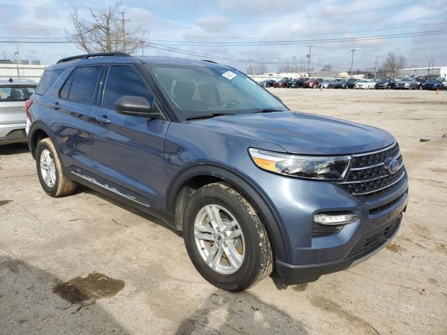 1FMSK8DH7MGA20899 - 2021 FORD EXPLORER XLT ლურჯი ფოტო 4