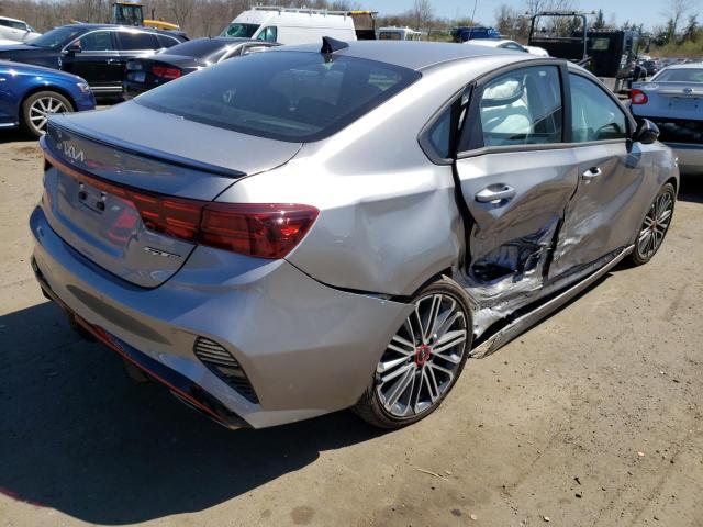 3KPF44ACXNE424881 - 2022 KIA FORTE GT GRAY photo 4