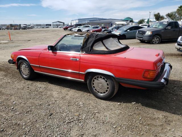 WDBBA48D0KA092842 - 1989 MERCEDES-BENZ 560 SL RED photo 2