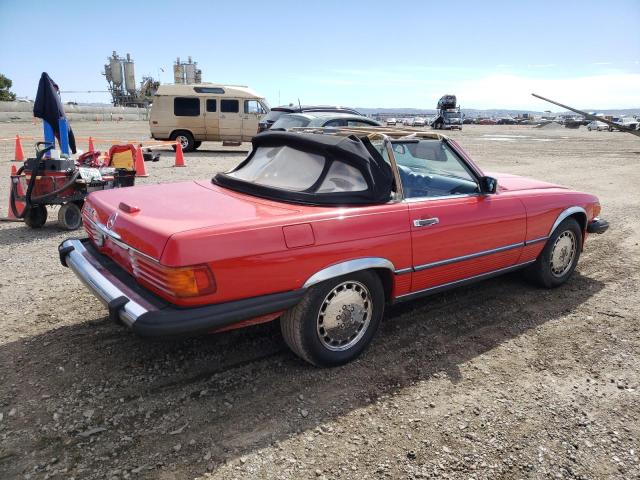 WDBBA48D0KA092842 - 1989 MERCEDES-BENZ 560 SL RED photo 3