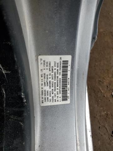 SHHEP33552U309430 - 2002 HONDA CIVIC SI SILVER photo 12