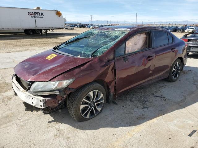 2HGFB2F80DH525186 - 2013 HONDA CIVIC EX BURGUNDY photo 1