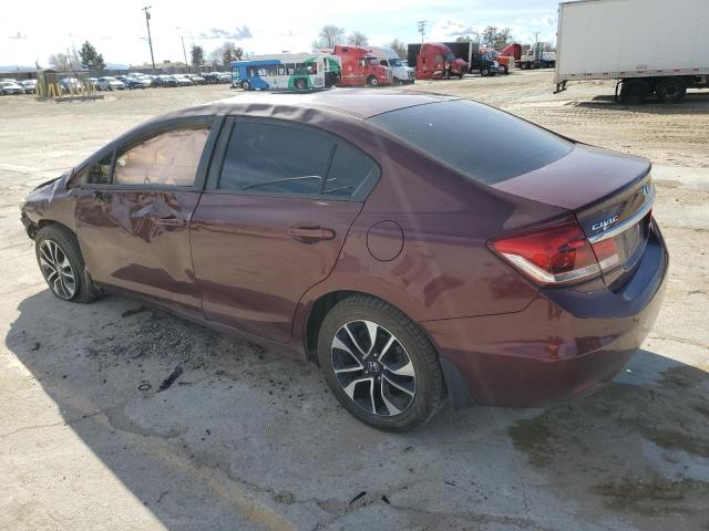 2HGFB2F80DH525186 - 2013 HONDA CIVIC EX BURGUNDY photo 2