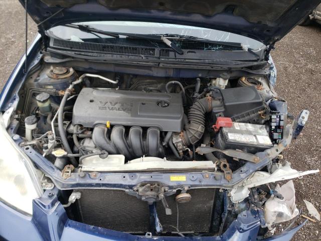 2T1KR32E38C690143 - 2008 TOYOTA COROLLA MA XR BLUE photo 11