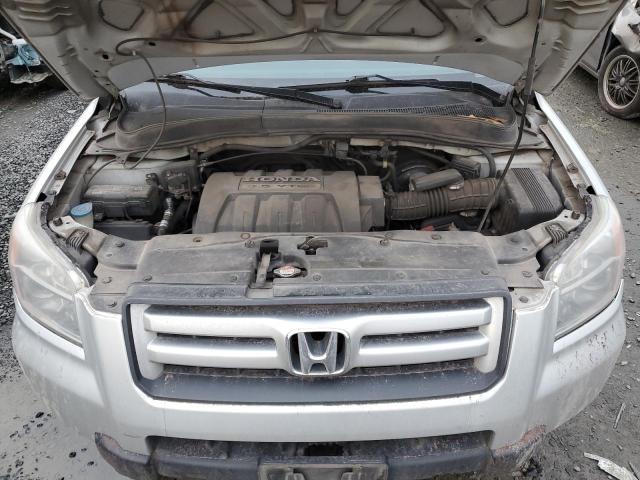 2HKYF18727H506144 - 2007 HONDA PILOT EXL SILVER photo 11