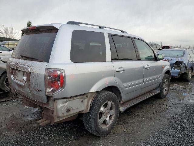 2HKYF18727H506144 - 2007 HONDA PILOT EXL SILVER photo 3