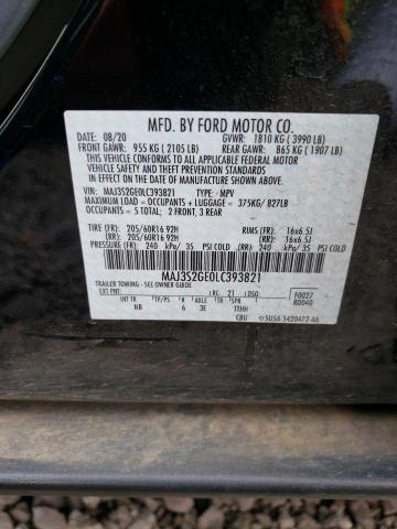 MAJ3S2GE0LC393821 - 2020 FORD ECOSPORT SE Noir photo 13