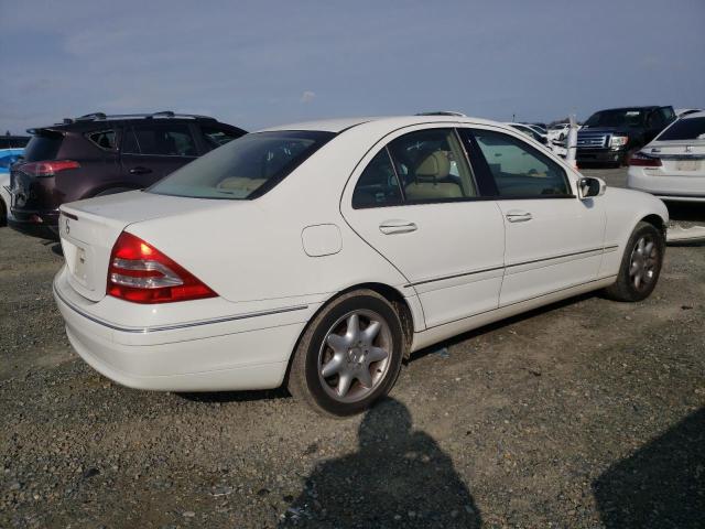 WDBRF61J63A427406 - 2003 MERCEDES-BENZ C 240 WHITE photo 3