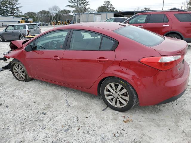 KNAFX4A64E5088509 - 2014 KIA FORTE LX RED photo 2