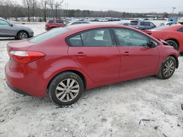 KNAFX4A64E5088509 - 2014 KIA FORTE LX RED photo 3