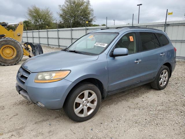 5NMSH13E49H323933 - 2009 HYUNDAI SANTA FE SE BLUE photo 1