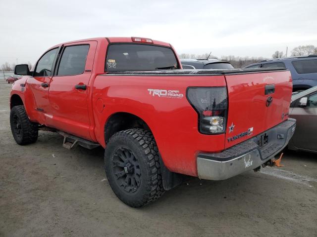 5TFHY5F15BX178795 - 2011 TOYOTA TUNDRA CREWMAX LIMITED RED photo 2
