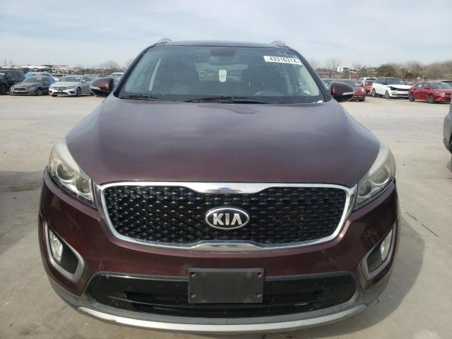 5XYPH4A50GG127974 - 2016 KIA SORENTO EX BURGUNDY photo 5